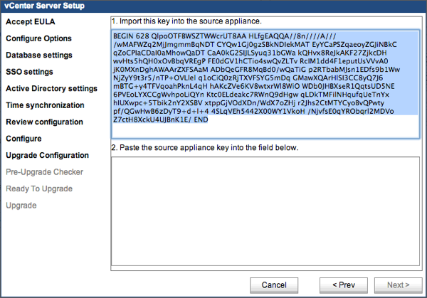 copy new vCSA key